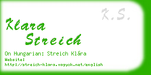 klara streich business card